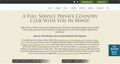 Desktop Screenshot of hollytreecountryclub.com